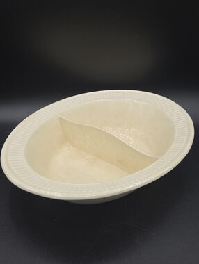 Josiah Wedgwood & Sons Antique Queen's Ware Split Serving Bowl "NY" Export Mark